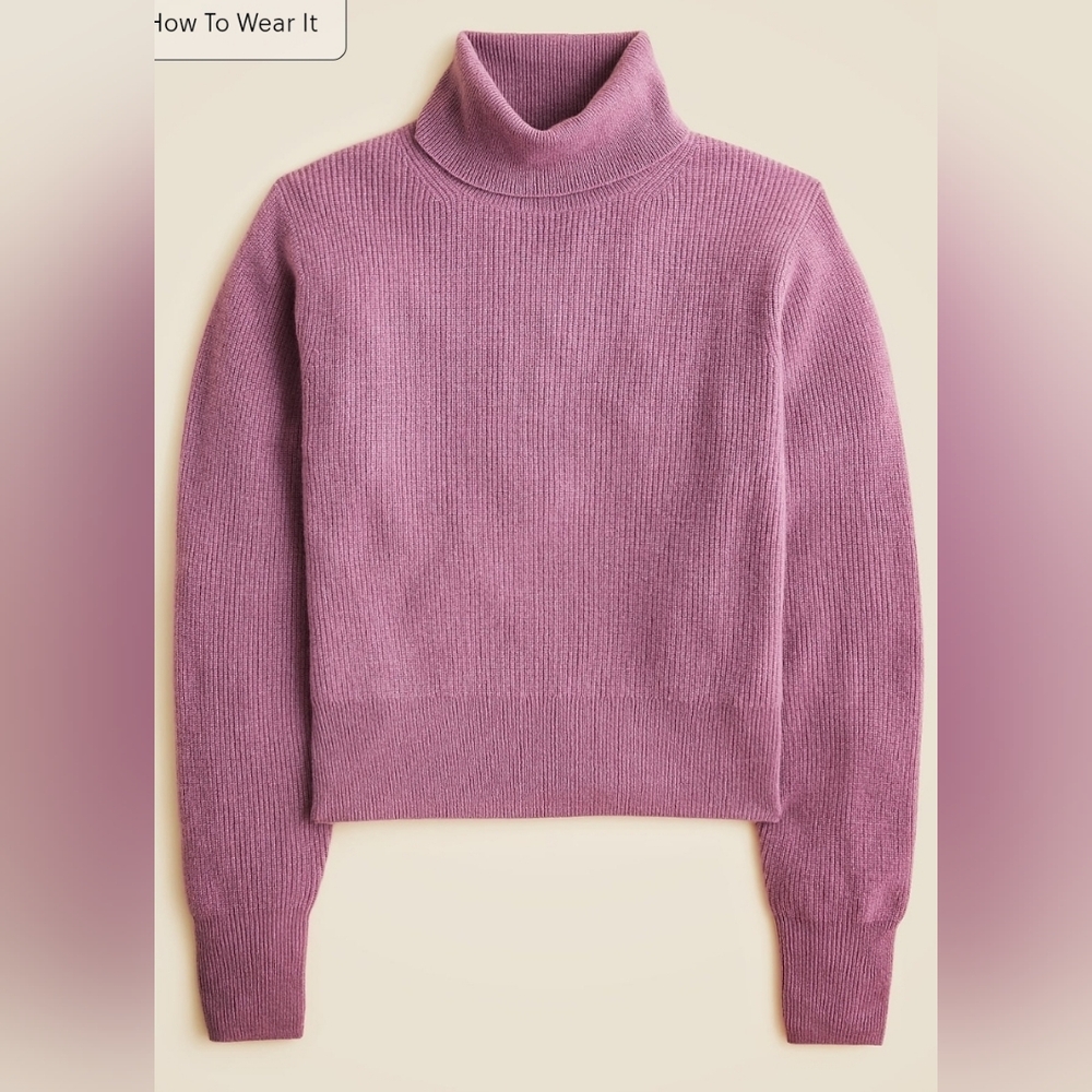 J. Crew Ribbed Cashmere Turtleneck Sweater
